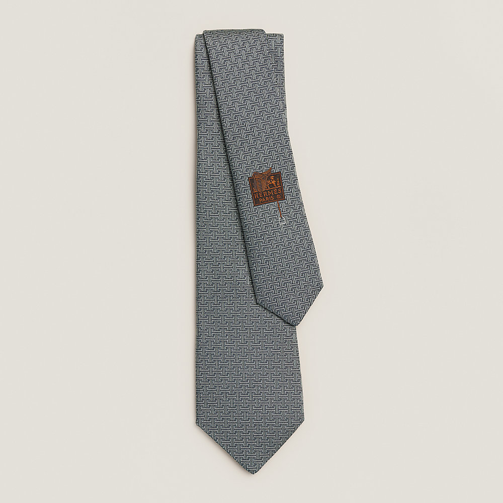 エルメス HERMES 339374T NECKTIE H Discret Unie tie - Grey | Hermès Canada